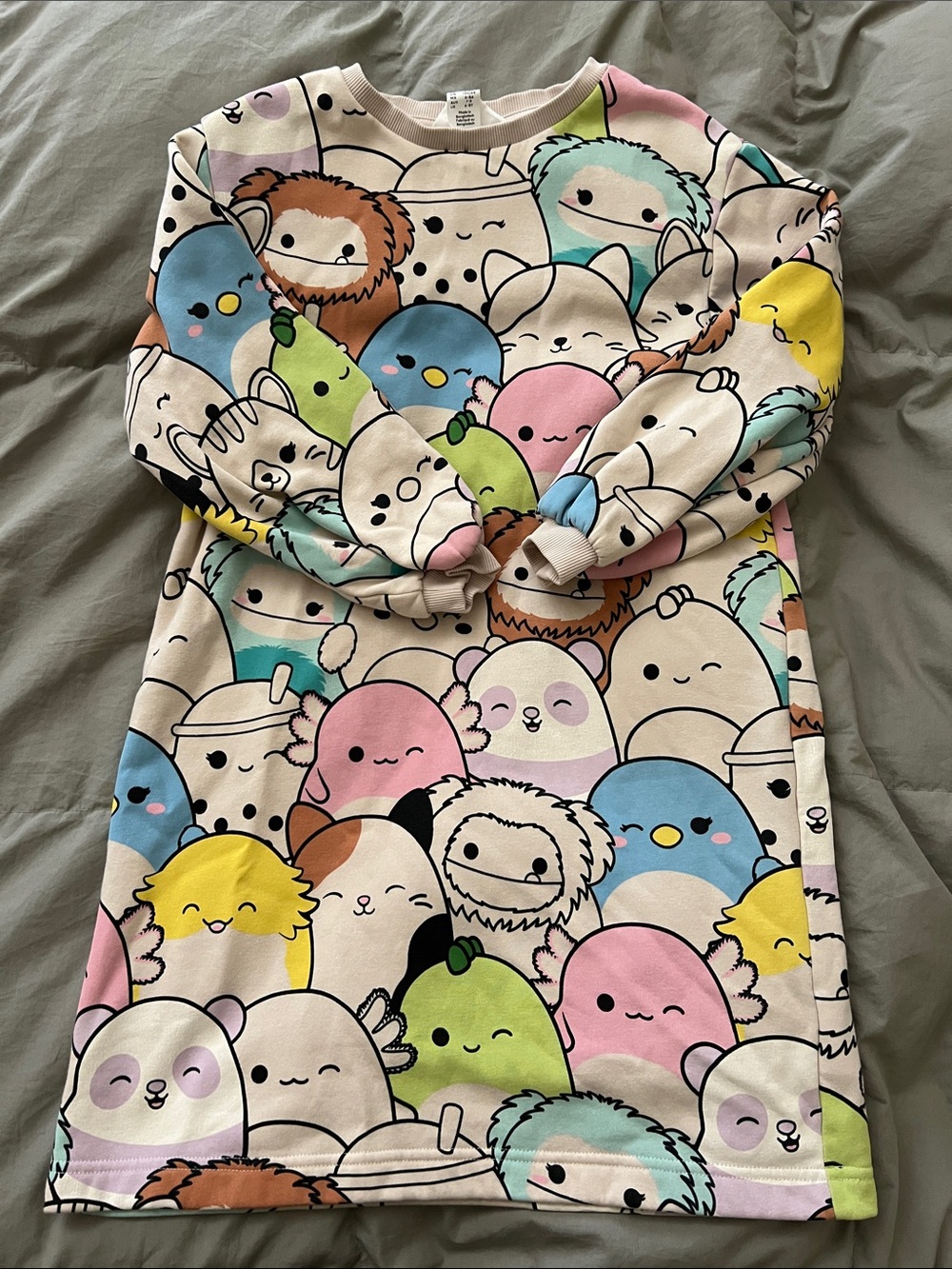 Squishmallows X H&M Character Long Sleeve Dress - size 6-8y